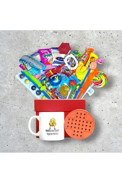 Nostaljik Lezzetler Kırmızı Hediye Kutusu Ve Kahrolsun Pilates Yaşasın Patate...