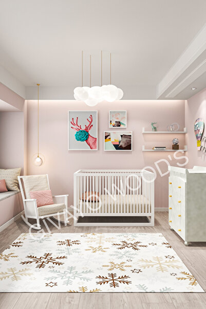 GİVAYO WOOD'S ZOO Bebek Çocuk MDF Beşik 70x110 Cm