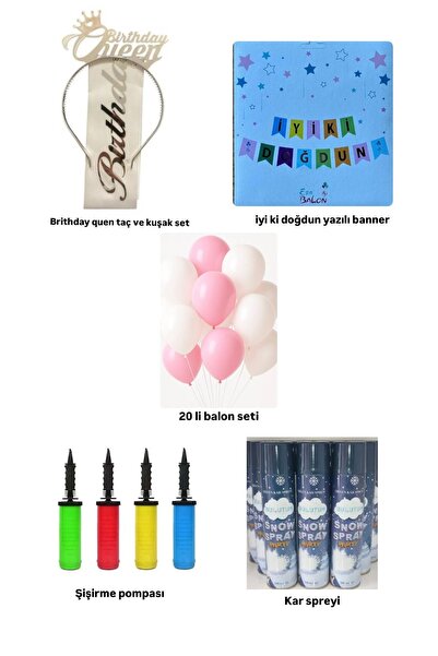 Anatolia 25 Parça doğum günü seti, happy birthday doğum günü partisi seti