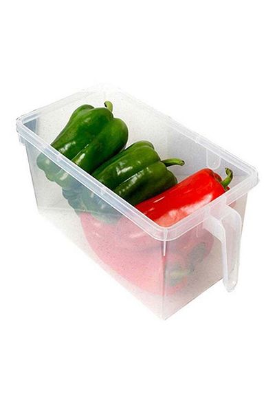 Raffine Bluelans Refrigerator Storage Box Clear 16 x 15.7 x 31.2 (Including Handle) cm