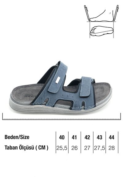 GEZER Feichtıngen Men's Summer Insole Genuine Leather Double Velcro Adjustable Comfortable Sole Daily Sweat