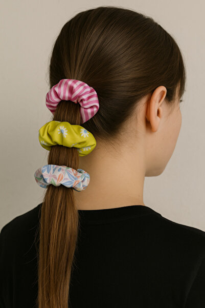 Stella Eşarp Set de catarame din cauciuc cu trei păr