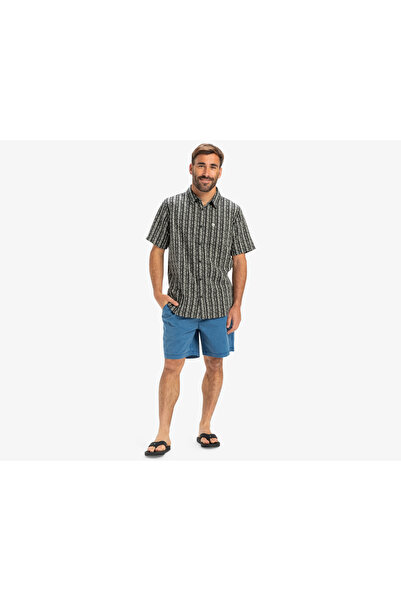 Quiksilver Cămașă din bumbac organic cu mânecă scurtă Street Way SS pentru bărbați – Colorat EQYWT04608