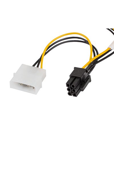 Lanberg Y-splitter cable, Lanberg 41308, Molex 3-pin male to Molex 3-pin female, to BTX with 6 pins, 15 cm