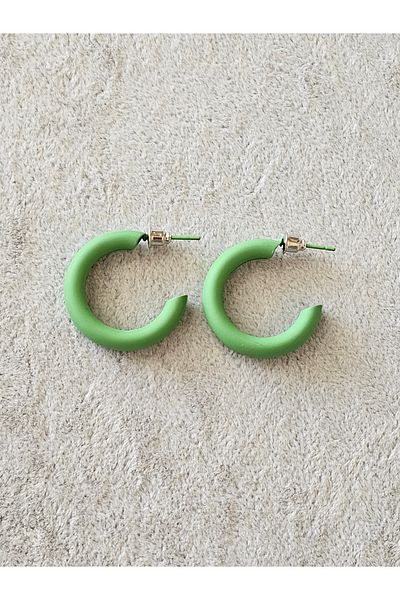 SiestaAccessories Green Hoop Earrings
