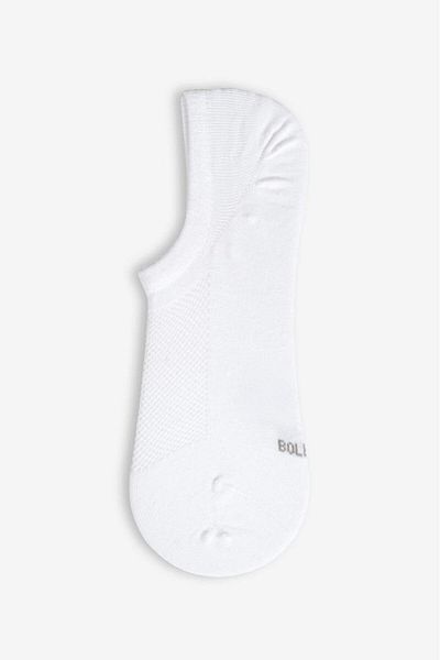 Bolero Premium Invisible Bamboo Short Booties Socks White