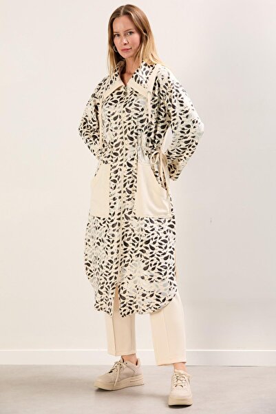 MELIDIA A30185 Aguaje Fermuarlı Baskı Detaylı Kap