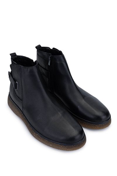 Tamer Tanca Men's Genuine Leather Black Leather Casual Boots