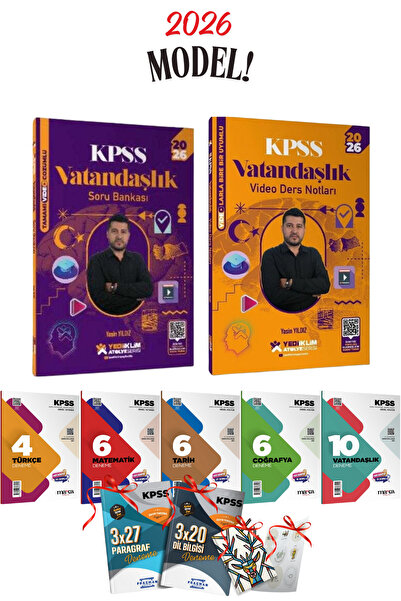 Yediiklim Yayınları 2026 KPSS GYGK Yediiklim Atölye Serisi Vatandaşlık Soru B...