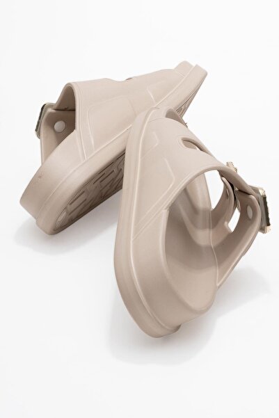 CCWAY AYAKKABI Women's Strappy Buckle Slippers Capicino