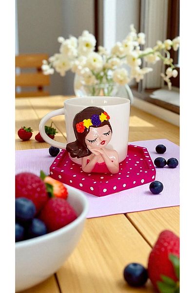 Home Handmade Figured Turkish Coffee Cup