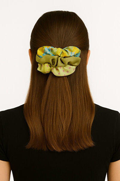 Stella Eşarp Set de catarame din cauciuc cu trei păr