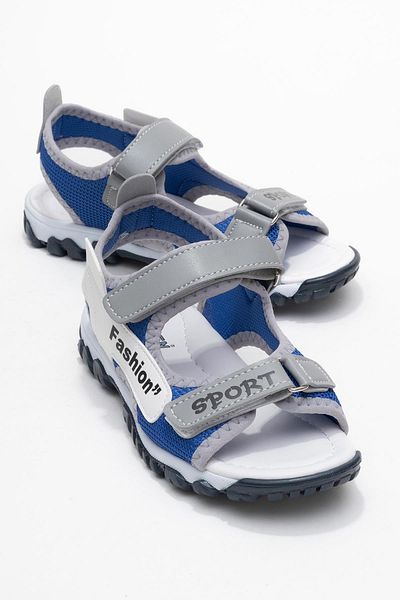CCWAY AYAKKABI Children's Velcro Sports Sandals Smoke Beige Sax