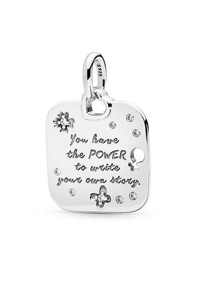 Fubena Show Your Strength Story Summer Written Tablet Hanging Charm