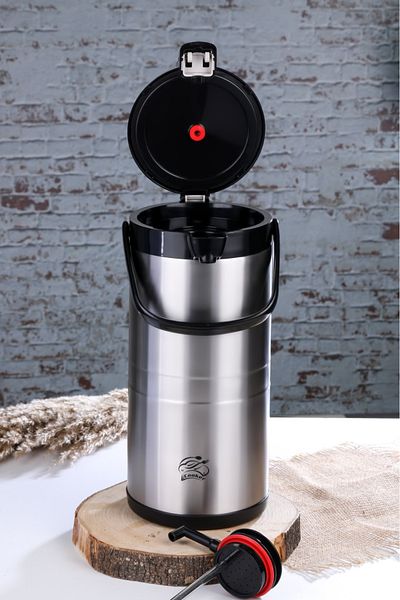 Cooker 4.5 Lt Stainless Steel Thermos (with Pump) - Black