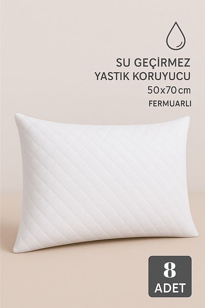 MARLA HOME Protector de pernă rezistent la lichide |   Cu fermoar - 50x70 cm |   Țesătură de bumbac silențioasă și fără transpirație