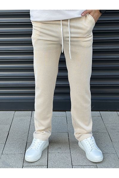 loisswear Striped Gift Fabric Elastic Waist Fit Jogger Pants
