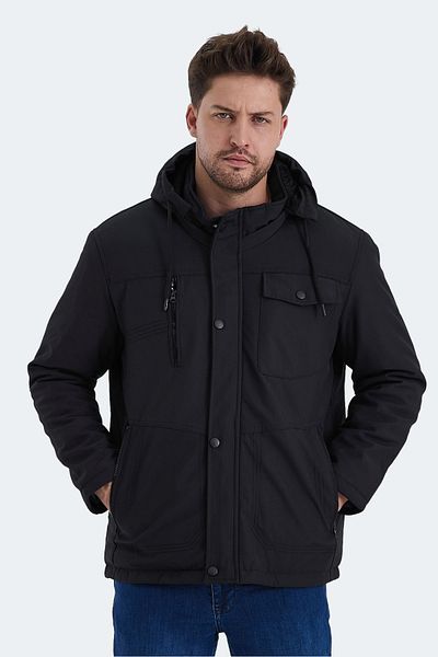 Slazenger HERBIES Ανδρικό Παλτό & Παλτό Μαύρο