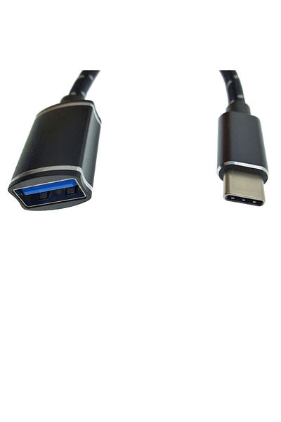 OEM Premium OTG adapter, USB 3.0 female to USB type C male, Revolution 088, textile-coated cable
