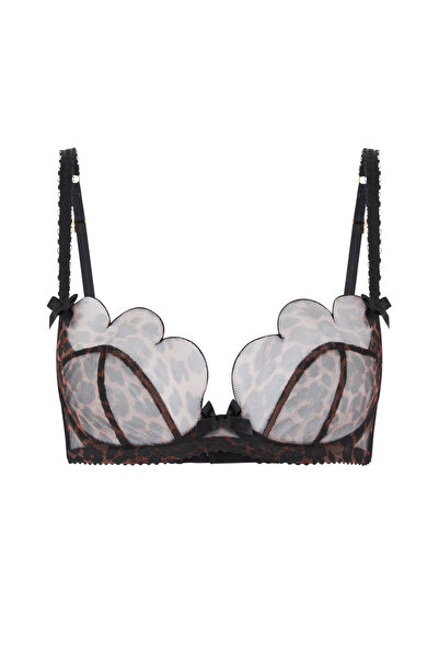 Agent Provocateur حمالة صدر نسائية من Lorna Leopard بنمط داعم بستة أسلاك