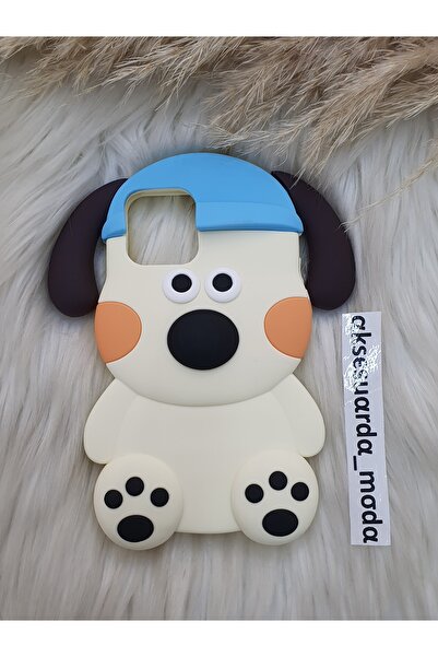 ZB Aksesuarda Moda İphone 12 - 12 Pro Uyumlu Sevimli Köpek Yumuşak Hamur Sili...