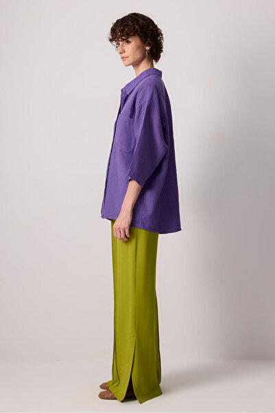 Touché Privé 100% Linen Shirt with Pocket Detail