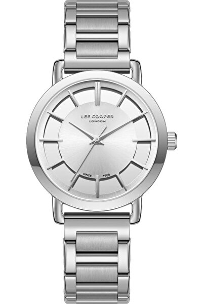 Lee Cooper ساعة لي كوبر النسائية التناظرية بمينا فضية - LC08037.330