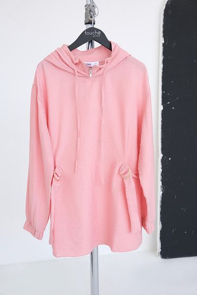 Touché Privé Metal Buckle Hooded Tunic