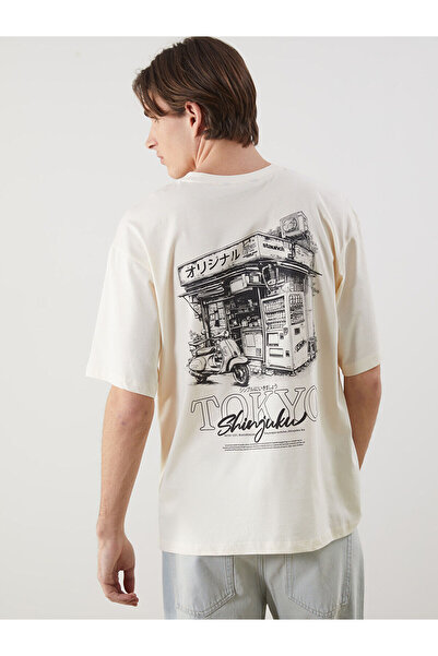 LC Waikiki Ανδρικό μπλουζάκι με στάμπα Tokyo Crew Neck