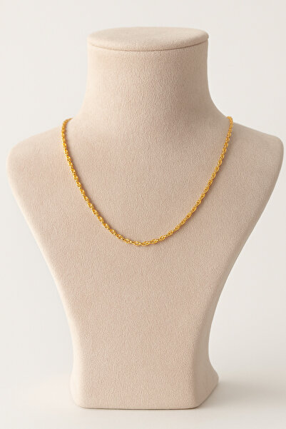 Narflake Singapur Altın Renkli Model Çelik Zincir Kolye – Paslanmaz ve Şık Tasarım