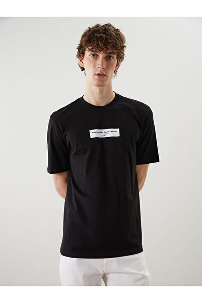 LC Waikiki Ανδρικό μπλουζάκι LCW Crew Neck Matchbox Brooklyn με εμπριμέ χτενι...