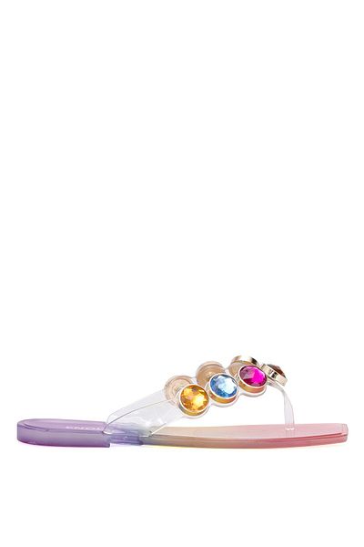 Ayakkabı Fuarı Flip Flops pentru damă Elit KDRJ001-1 Curcubeu