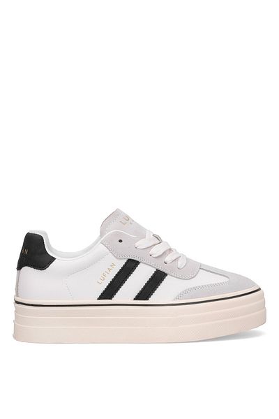 Lufian 121230025N Angela, pantofi clasic din piele naturală pentru femei, alb
