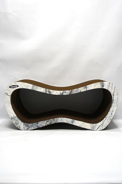 Bestie Cat Scratching Sofa Cardboard Cat Scratching Horizontal Scratching- Large (59X24X26 cm)- 3D Marble Pattern