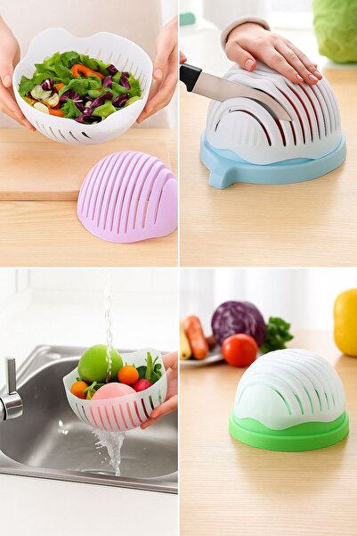 Kelepir Fırsatlar 3’ü 1 Arada Salata Kesme ve Yıkama Kabı – Pratik Mutfak Yar...