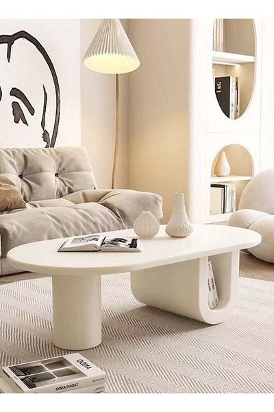 Raffine Multipurpose Curve Design Coffee Table Stable Unique Base Sofa Side Table Centre Table Side Table fo