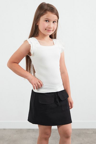 Fulla Moda Pearl Square Neck Girl's Blouse