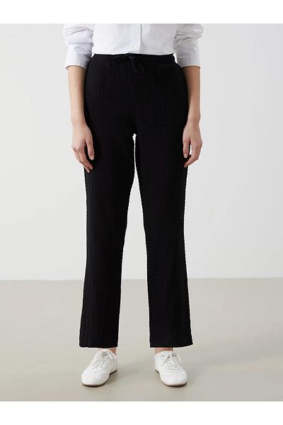 LC Waikiki Lcw Comfort Elastic Waist Textured Women's Trousers (S5)