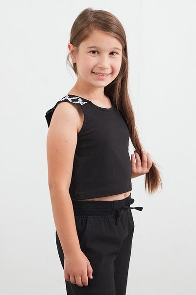 Fulla Moda 100% βαμβακερή βασική χοντρή μπλούζα για κορίτσια