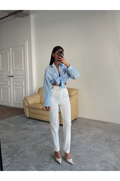mydukkan.co Elastic Waist Striped Trousers