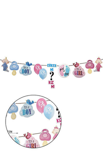 Parti dolabı Cinsiyet Partisi Kız Mı Erkek Mi Dekoratif Banner Süs Cinsiyet Belirleme Uzar Süs