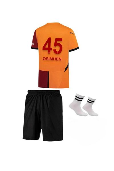 FOLKLORİST Galatasaray//Victor-Osimhen Yellow -Red 24/25 New Season Kids Fan Football Jersey Set of 3