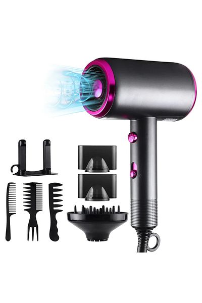 luxvia Professional travel hair dryer, 1800W, 2 speeds with compact accessories