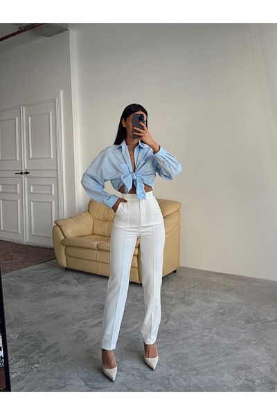 mydukkan.co Elastic Waist Striped Trousers