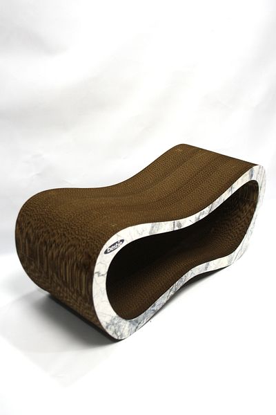 Bestie Cat Scratching Sofa Cardboard Cat Scratching Horizontal Scratching- Large (59X24X26 cm)- 3D Marble Pattern
