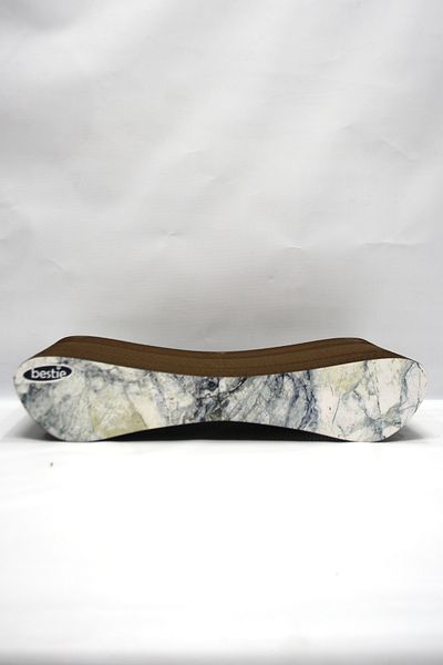Bestie Cat Scratching Sofa Cardboard Cat Scratching Horizontal Scratching- Small (43X24X8,5 cm)- 3D Marble Pattern