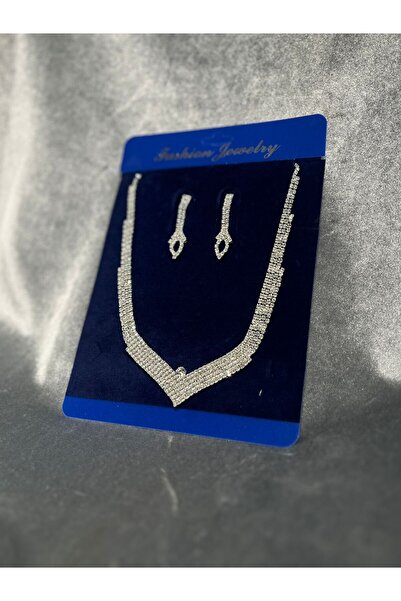 Abiye's KRİSTAL TAŞLI PREMİUM KOLYE KÜPE TAKI SETİ