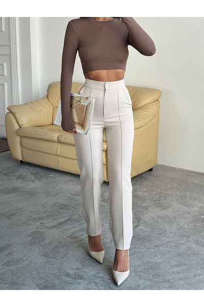 mydukkan.co Elastic Waist Striped Trousers