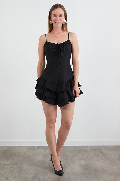 Fulla Moda Φόρεμα με κρεμαστό φούστα με βολάν