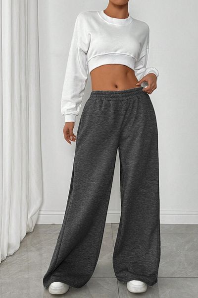 BSBSPOR Summer Ultra Loose Women / Men Baggy Style Sweatpants Adjustable Long Black / Gray / Anthracite
